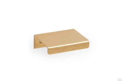 Way 32 edge möbelhandtag, borstad aluminiumguld