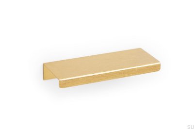 Way 64 edge möbelhandtag, borstad aluminiumguld