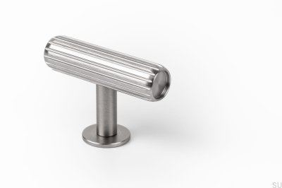 T-Bar Rille Silver Möbelknopp i aluminium