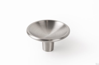 Möbelknopp Skiva 50 Borstad Nickel