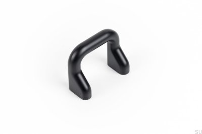 Avlångt möbelhandtag Soft 32 Black Mat