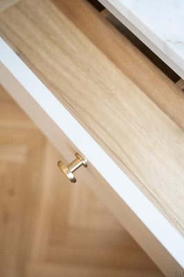 Möbelknopp Uno Borstad Mässing Olackerad