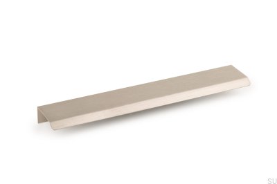 Curve 64 Aluminium Silver Möbelhandtag i borstad kant