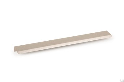 Curve 192 Aluminium Silver Möbelhandtag i borstad kant