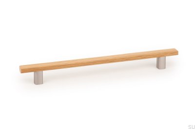 Avlångt möbelhandtag Ara W 224 Ek med Aluminium