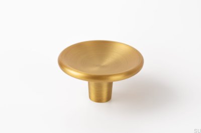 Möbelknopp Disc 38 Borstat guld Cava