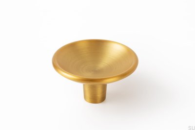 Möbelknopp Disc 50 Borstat guld Cava