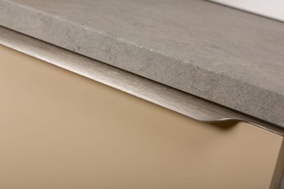 Vector kant möbelhandtag 0434 1197 Aluminium Silver Borstad