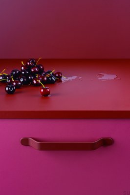Avlångt möbelhandtag Bälte 160 Metal Red