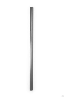 Wing 1120 Aluminium Svart Möbelhandtag i borstad kant