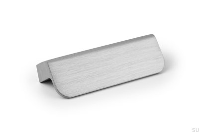 Avlångt möbelhandtag Flapp 32 Aluminium Silver Borstad