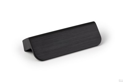 Avlångt möbelhandtag Flapp 32 Aluminium Svart Borstad