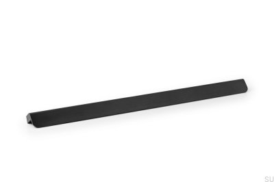 Avlångt möbelhandtag Flapp 256 Aluminium Svart Borstad