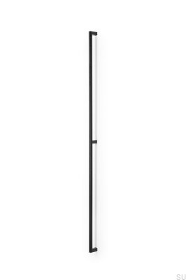 Eto 992 träsvart med svart aluminium avlångt möbelhandtag