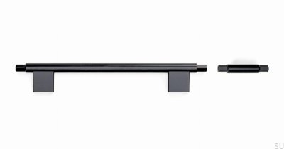 Möbelknopp T-Bar Prisma Metall Svart Matt