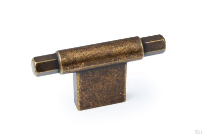 Möbelknopp T-Bar Prisma Rustic Gold