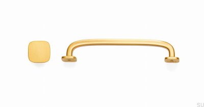 Quart Big 160 avlångt möbelhandtag, borstad guld, cava