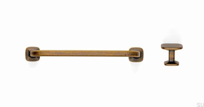 Avlångt möbelhandtag Quart Big 160 Rustic Gold