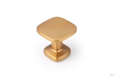 Quart Mini Guld Borstad Cava Möbelknopp