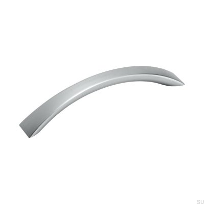 Avlångt möbelhandtag 21213 128 Silver Borstad (aluminiumlook)