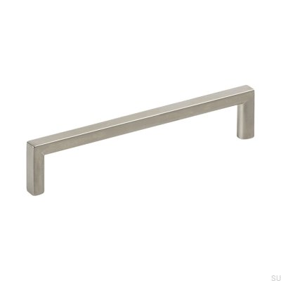 Avlångt möbelhandtag Soft 128 Borstat silver