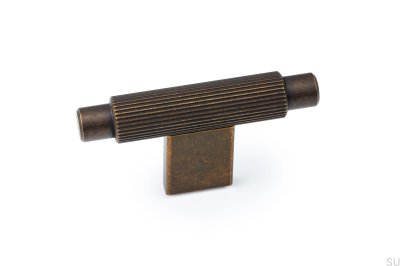 T-Bar Arpa Aluminium Möbelknopp Rustik Guld