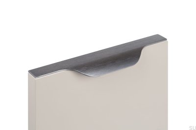 Vektor kant möbelhandtag 0434 197 Aluminium Borstad Grå