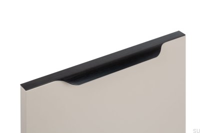 Vektor kant möbelhandtag 0434 397 Aluminium Svart Borstad