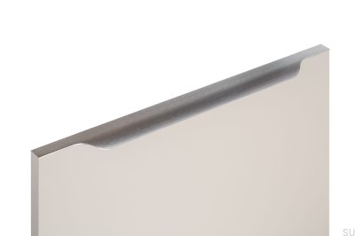 Vector kant möbelhandtag 0434 497 Aluminium Silver Borstad