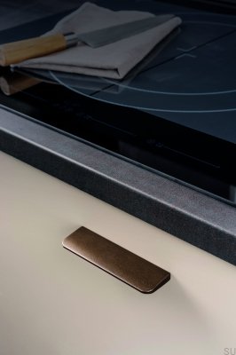 Avlångt möbelhandtag Peak 64 Aluminium Metallic Brown