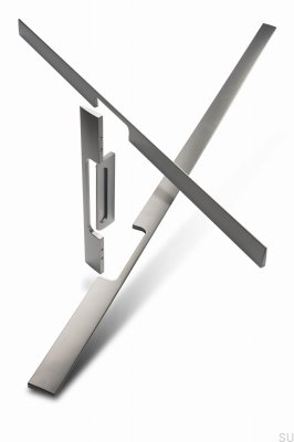 Avlångt möbelhandtag Peak 1120 Aluminium Silver Borstad (asymmetrisk)