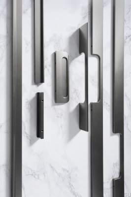 Peak 1760 Aluminium Metallic Grå avlångt möbelhandtag