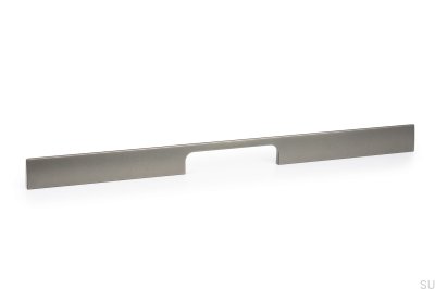 Peak 768 Aluminium Metallic Grå avlångt möbelhandtag