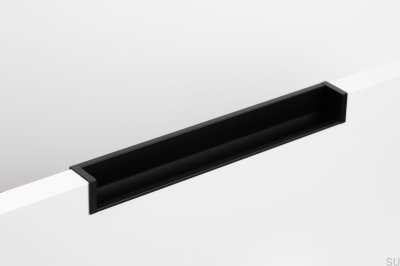 Infällt möbelhandtag Hexxa 3000 Aluminium Svart Matt