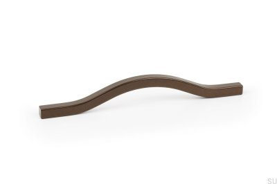 Avlångt möbelhandtag Brave 128 Aluminium Metallic Brown