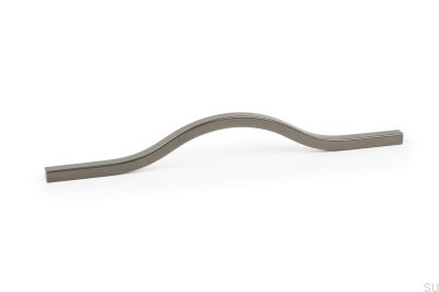 Avlångt möbelhandtag Brave 192 Aluminium Metallic Grey