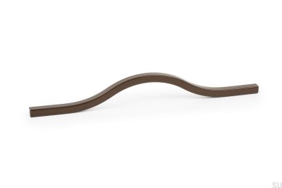 Avlångt möbelhandtag Brave 192 Aluminium Metallic Brown