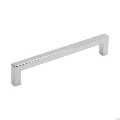 Avlångt möbelhandtag 0143 128 Silver Borstad (inox look)