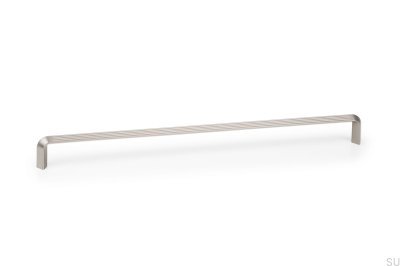 Avlångt möbelhandtag Lines 320 Borstad Nickel