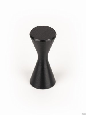 Diabolo Aluminium Svart Borstad Möbelknopp