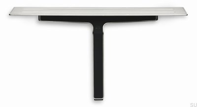 Badrumshylla med skrapa för glas och duschkabiner 7010 Borstat stål
