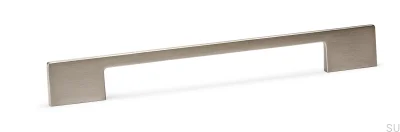 Avlångt möbelhandtag Dino 288/320 Borstad Nickel