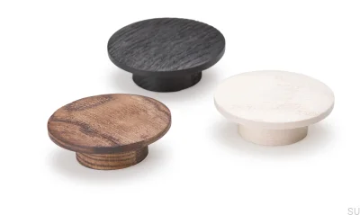 Möbelknopp Echo Wooden White