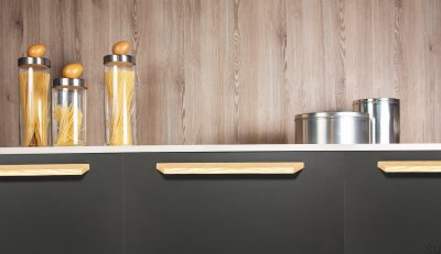 Avlångt möbelhandtag Barcco 160 Trä Bok Omålad