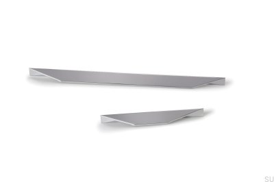 Avlångt möbelhandtag Cutt 320/480 Aluminium Silver Borstad