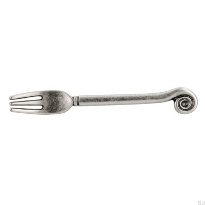 Avlångt möbelhandtag 1051 96 Gaffel Antik Silver