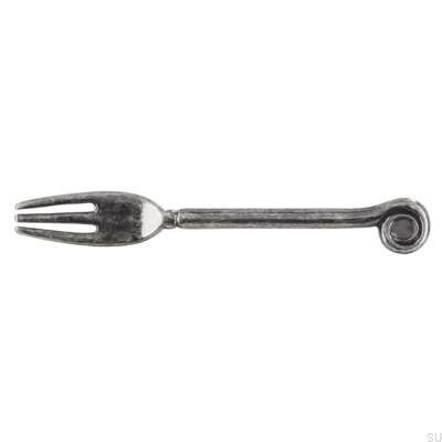 Avlångt möbelhandtag 1051 64 Gaffel Antik Silver
