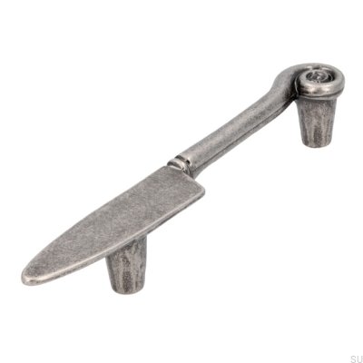 Avlångt möbelhandtag 1053 96 Kniv Antik Silver