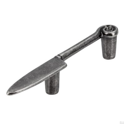 Avlångt möbelhandtag 1053 64 Kniv Antik Silver