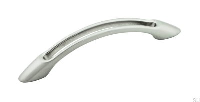 Avlångt möbelhandtag 1026 96 Borstat silver